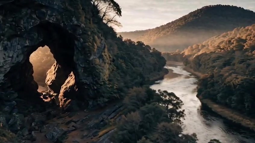Un paisaje cinematográfico creado con inteligencia artificial